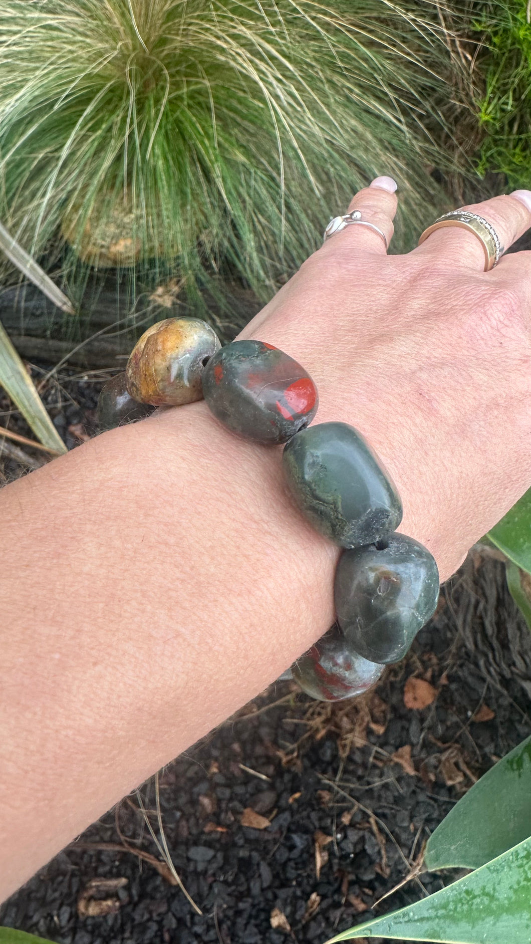 Jasper ~ Blood Jasper Chunky Bracelet