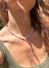 Load image into Gallery viewer, Herkimer with Pearl &amp; Larimar Necklace
