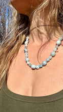 Load image into Gallery viewer, Aquamarine Necklace ~ Genuine Aquamarine beads ~
