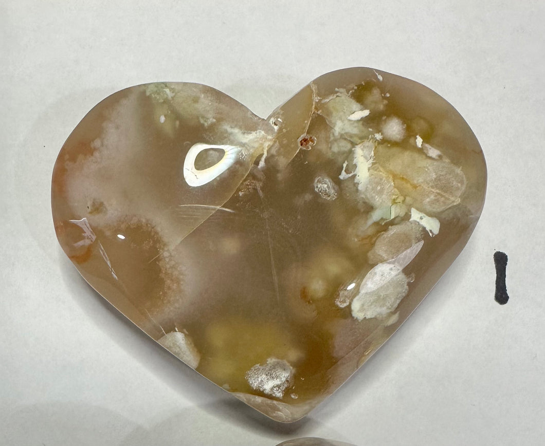 Flower Agate Hearts ~ $14 Hearts ~