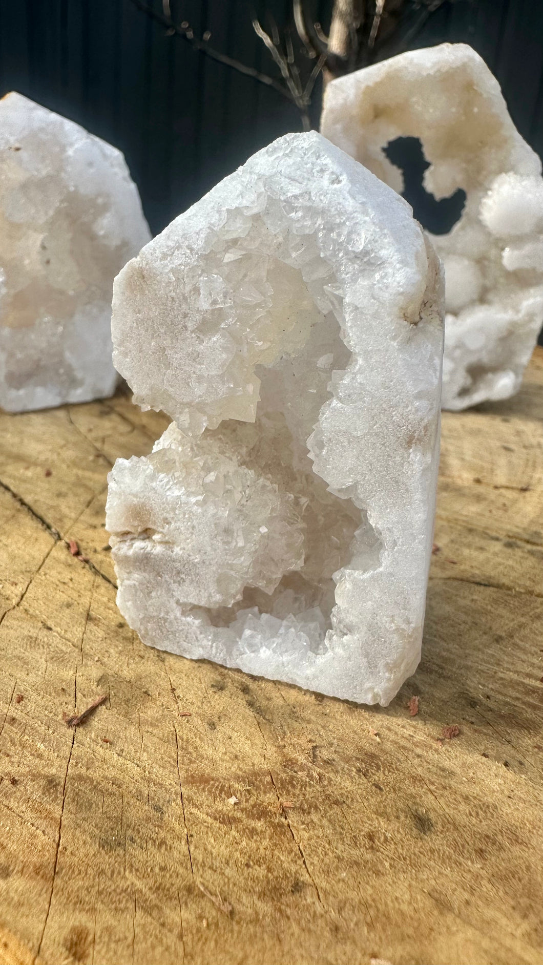 Clear Quartz Geode Tower