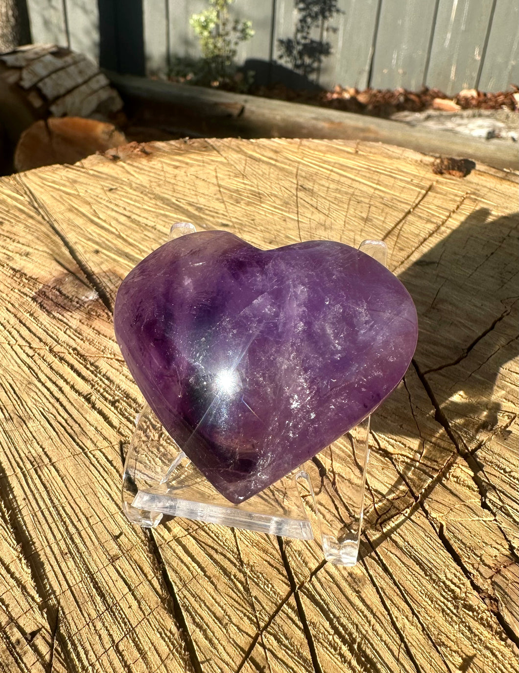 Amethyst Puffy Heart