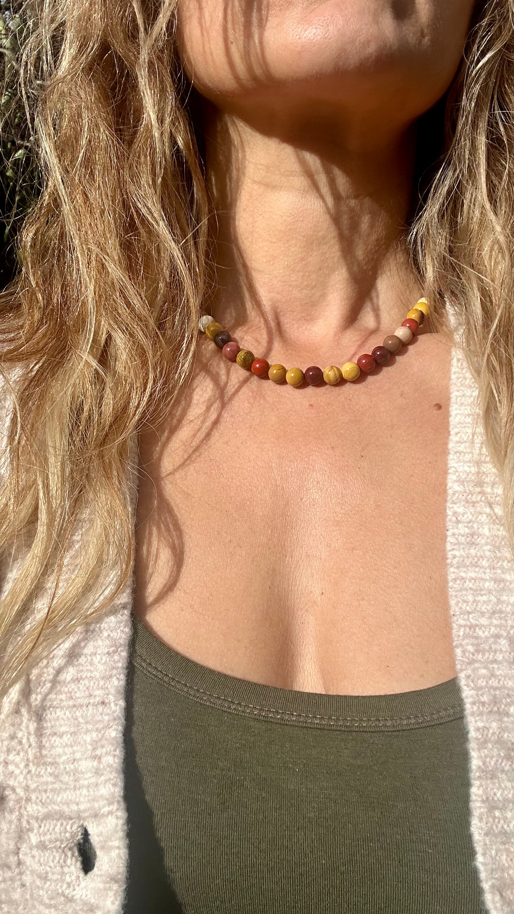 Mookaite Necklace ( 8mm Beads )