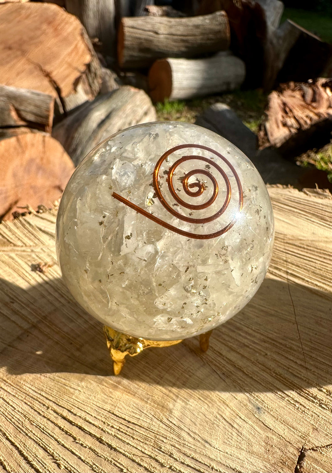 Orgonite Clear Quartz Sphere