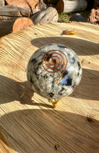 Load image into Gallery viewer, Rainbow Moonstone Orgonite Sphere
