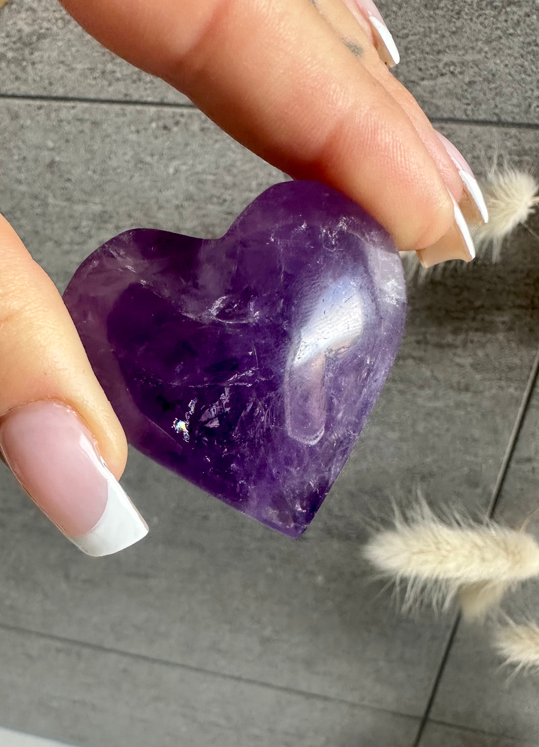 Amethyst Puffy  Heart