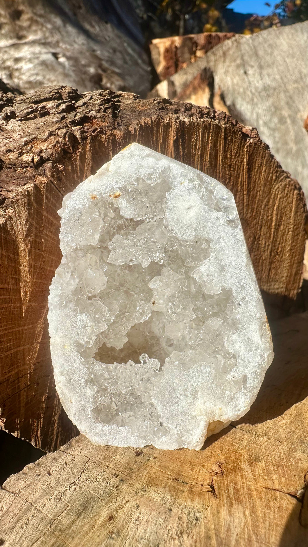 Clear Quartz Geode Towers