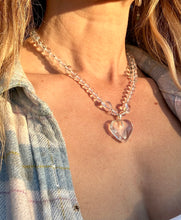 Load image into Gallery viewer, Clear Quartz With Heart Necklace
