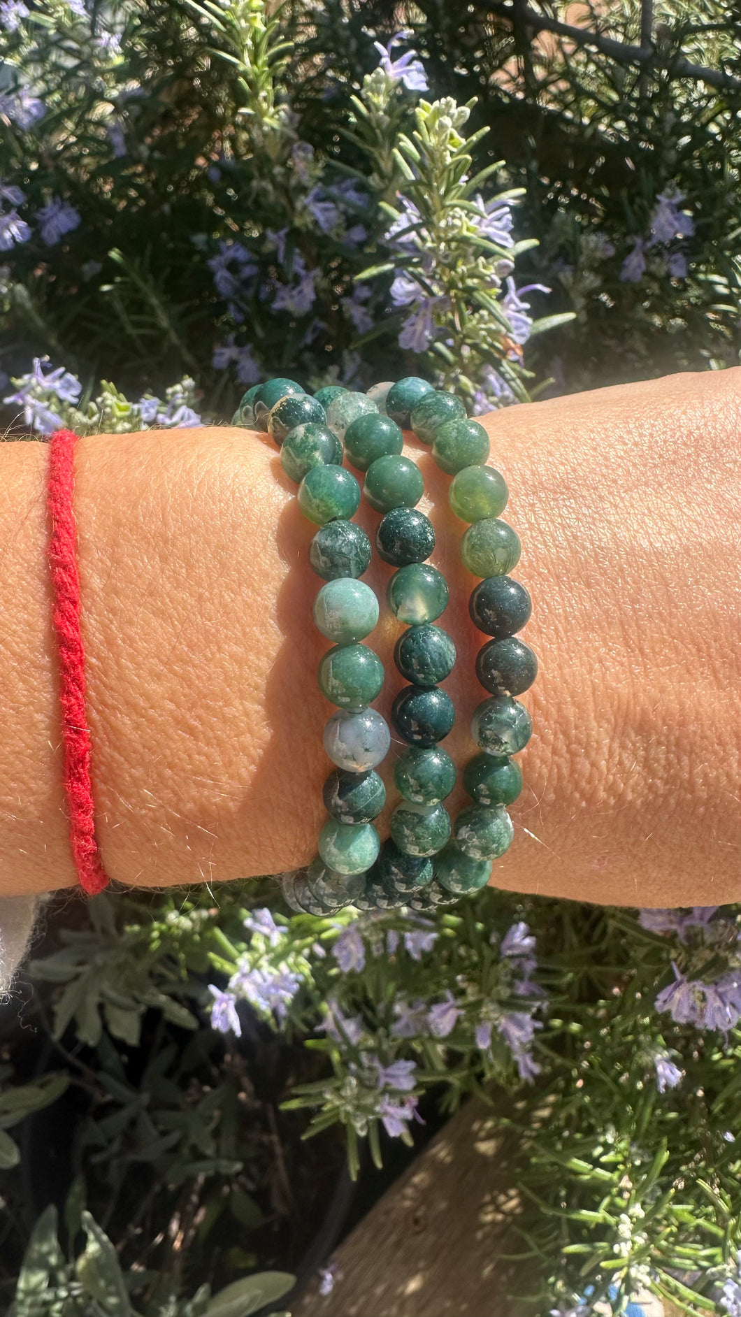 Moss Agate Wrap Bracelet & Necklace.