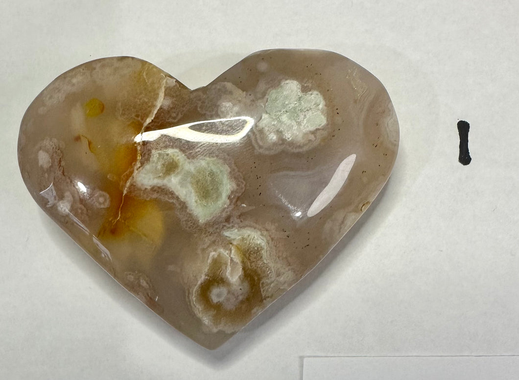 Flower Agate Hearts ~ $17 Hearts ~