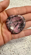 Load image into Gallery viewer, Rhodonite Heart Worry Stones
