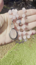 Load and play video in Gallery viewer, Rose Quartz Wire Necklace
