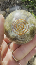 Load and play video in Gallery viewer, Labradorite Orgonite Sphere
