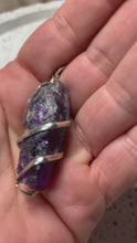 Load and play video in Gallery viewer, Amethyst raw Spiral Pendant
