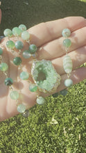 Load and play video in Gallery viewer, Green Geode Wire Necklace
