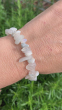 Load and play video in Gallery viewer, Rainbow Moonstone Chip Bracelet
