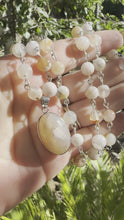 Load and play video in Gallery viewer, Flower Agate Wire Necklace With Pendant.
