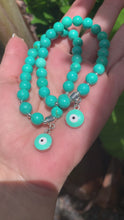 Load and play video in Gallery viewer, Turquoise  with Evil Eye Charm
