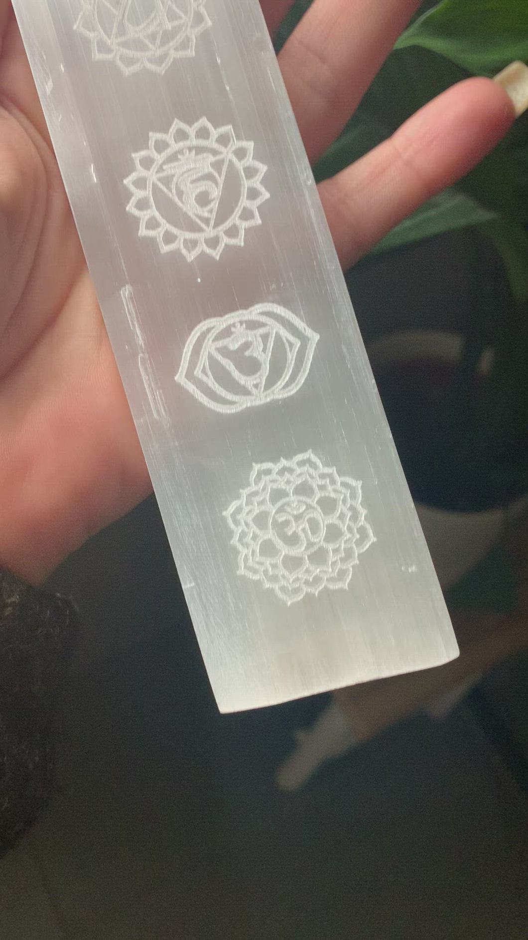 Selenite Chakras Charging rod