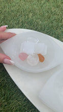 Load and play video in Gallery viewer, Selenite/Satin spa Eye Shape Bowls
