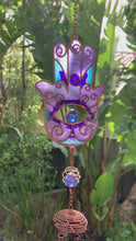 Load and play video in Gallery viewer, Hamsa Hand Two Tone Wind Chime
