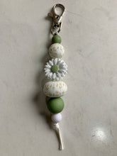 Load image into Gallery viewer, Key Charm / Bag Charm Sage Green Daisy
