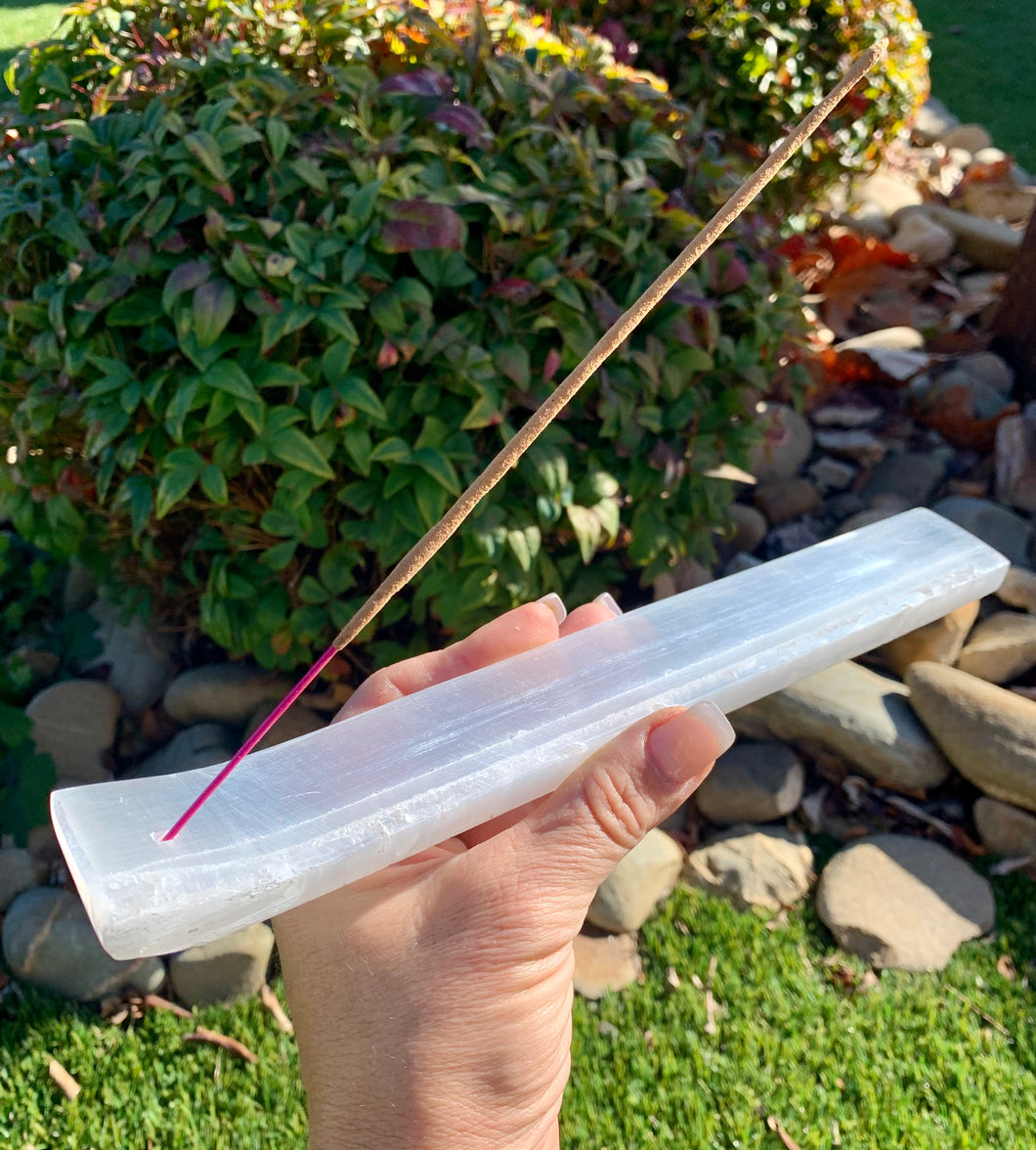 Selenite Incense Holder