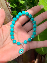 Load image into Gallery viewer, Turquoise  with Evil Eye Charm
