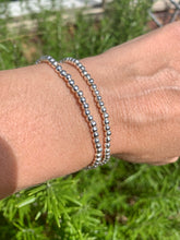 Load image into Gallery viewer, Sterling Silver Plated  Round Beads Bracelet.
