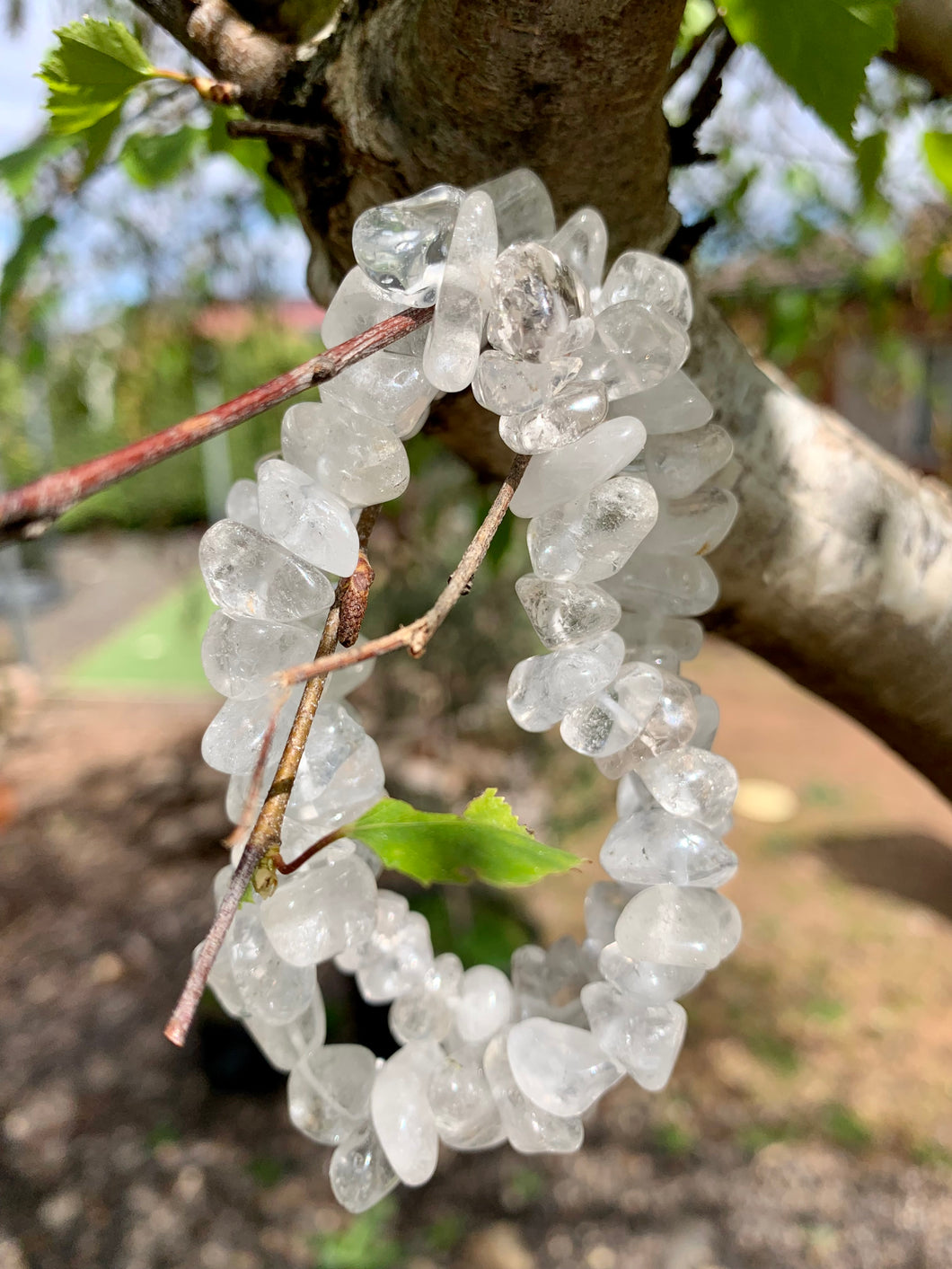 Clear Quartz Tumble Bracelet