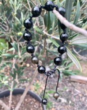 Load image into Gallery viewer, Black Obsidian with  gold sheen,  String Bracelet.
