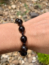 Load image into Gallery viewer, Black Obsidian with  gold sheen,  String Bracelet.
