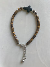 Load image into Gallery viewer, Tigers Eye Heishi Bracelet (Adjustable Length)
