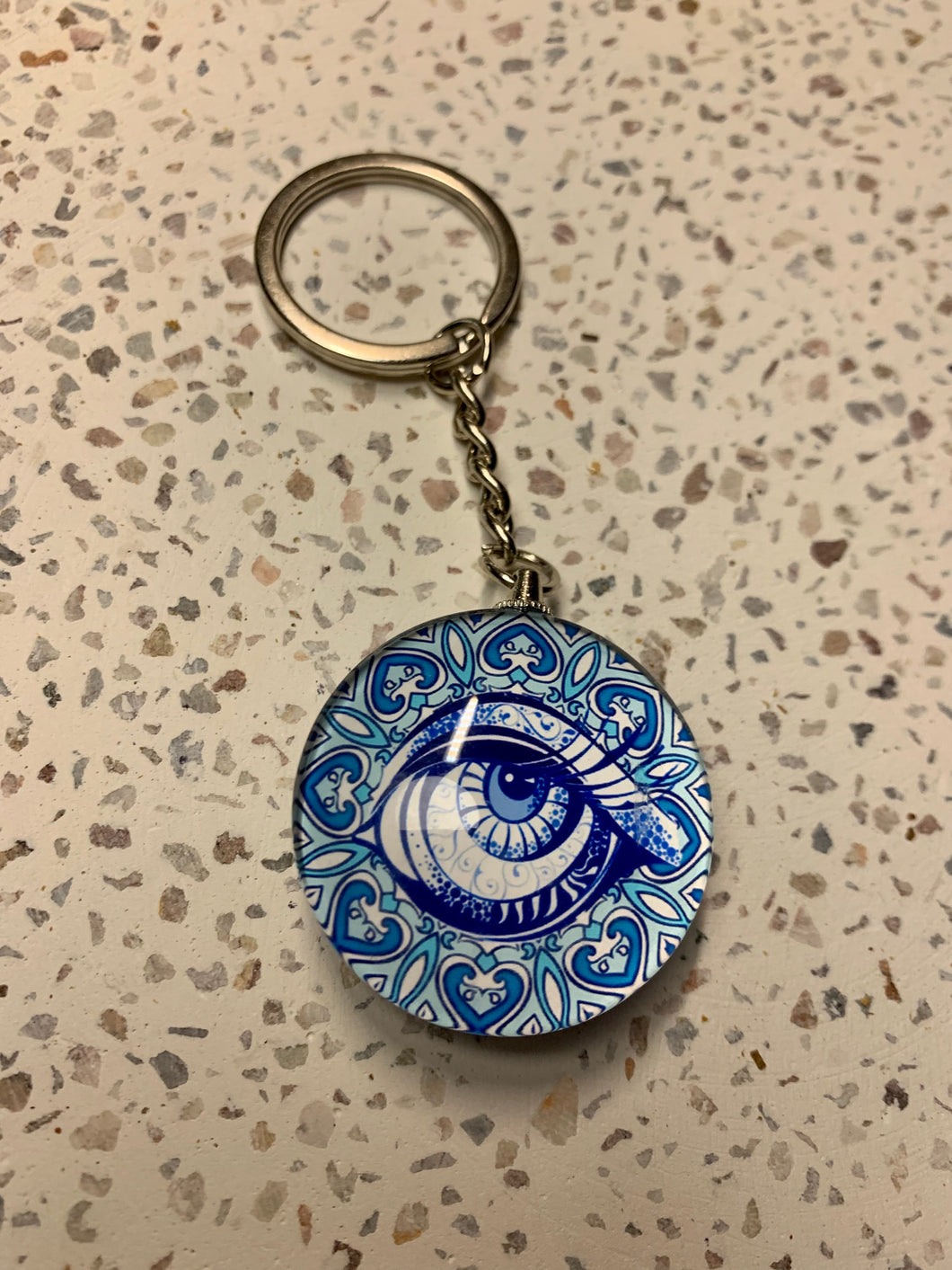 Evil Eye Key Charm ( Life like eye )