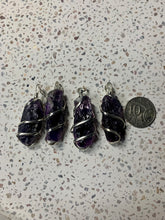 Load image into Gallery viewer, Amethyst raw Spiral Pendant
