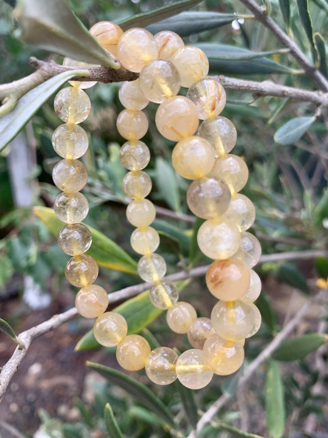 Rutilated Quartz Bracelet.