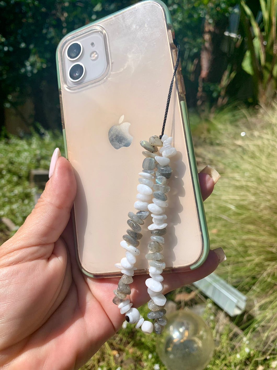 Labradorite & Moonstone - Phone Charm