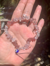 Load image into Gallery viewer, Rose Quartz, Strawberry Quartz &amp; Clear Quartz - Phone Charm
