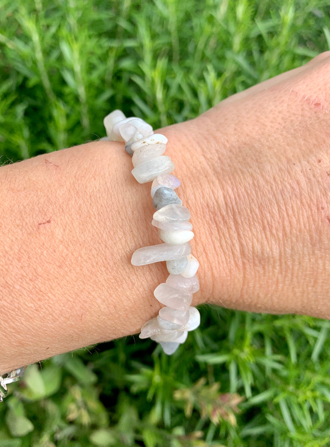 Rainbow Moonstone Chip Bracelet