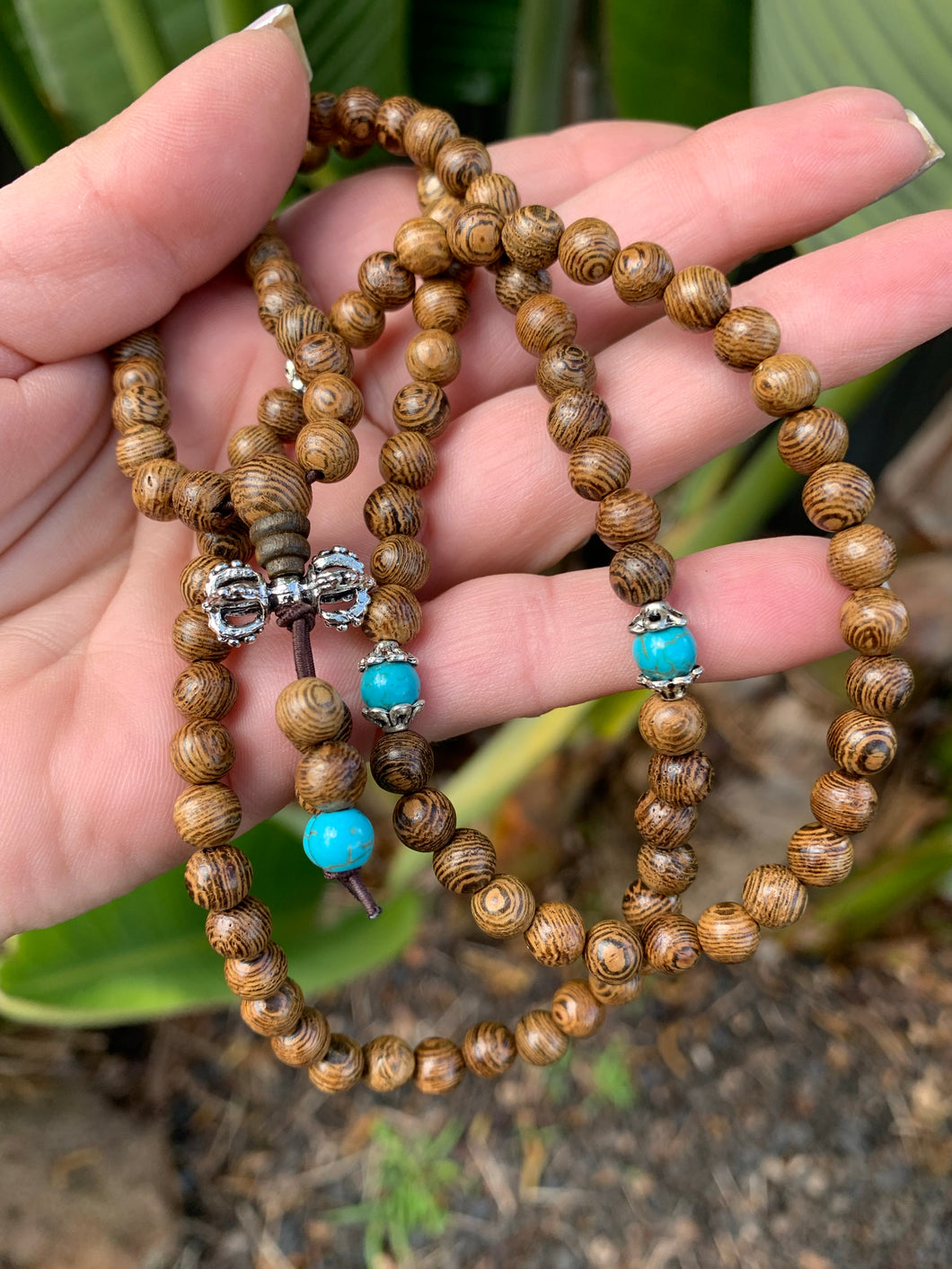 Wooden Mala Bead Necklace/ Bracelet