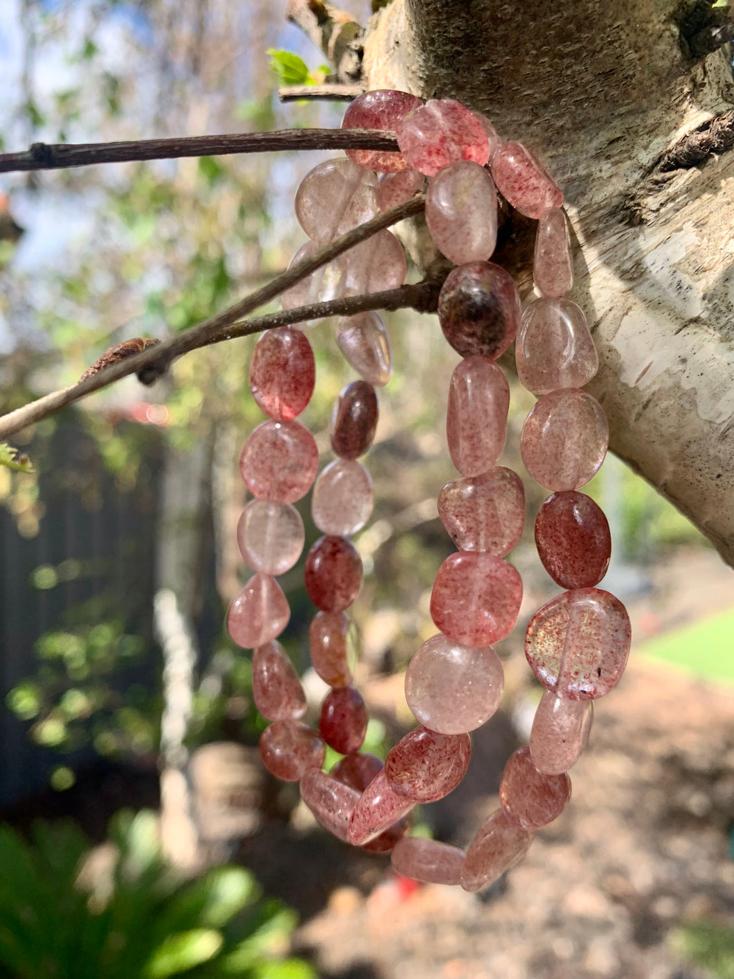 Strawberry Quartz Bracelet