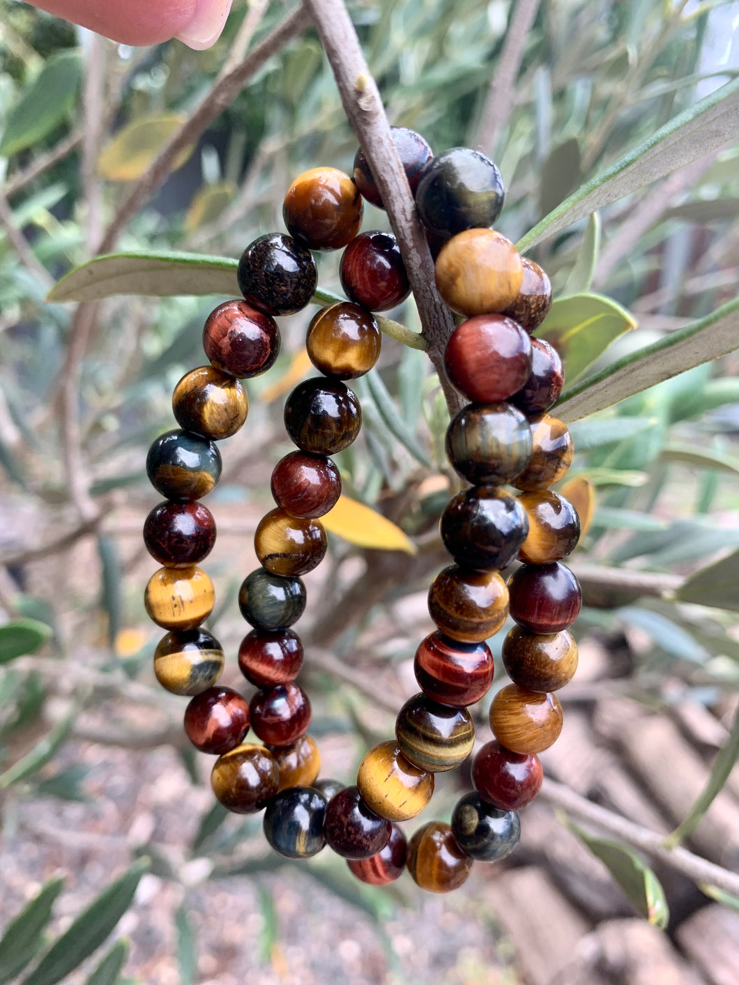 Tigers Eye Trinity Bracelet