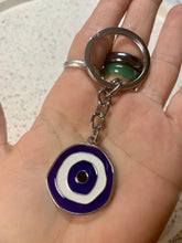 Load image into Gallery viewer, Dark Blue Evil Eye Key Charm
