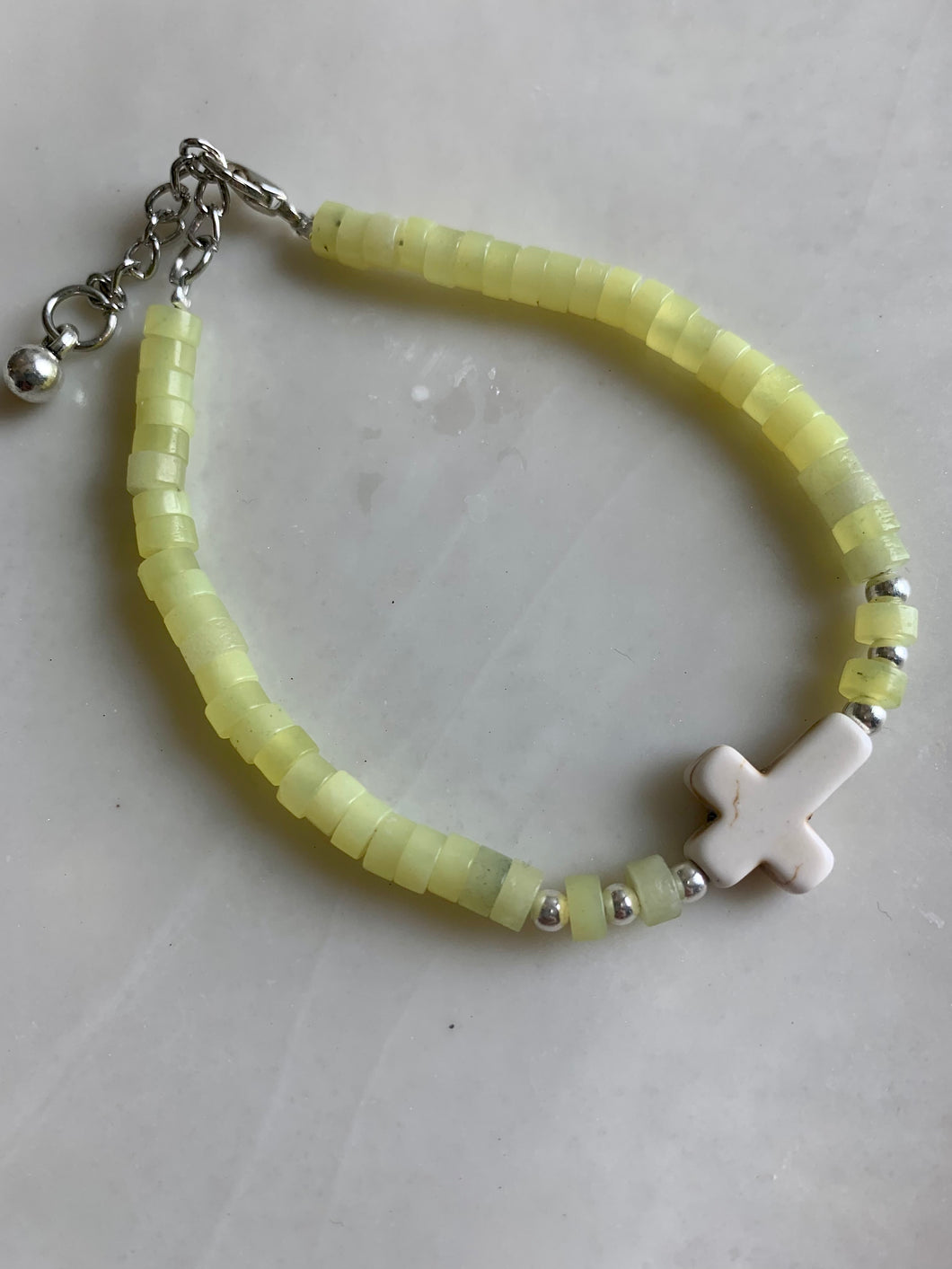 Lemon Jade Heishi Bracelet