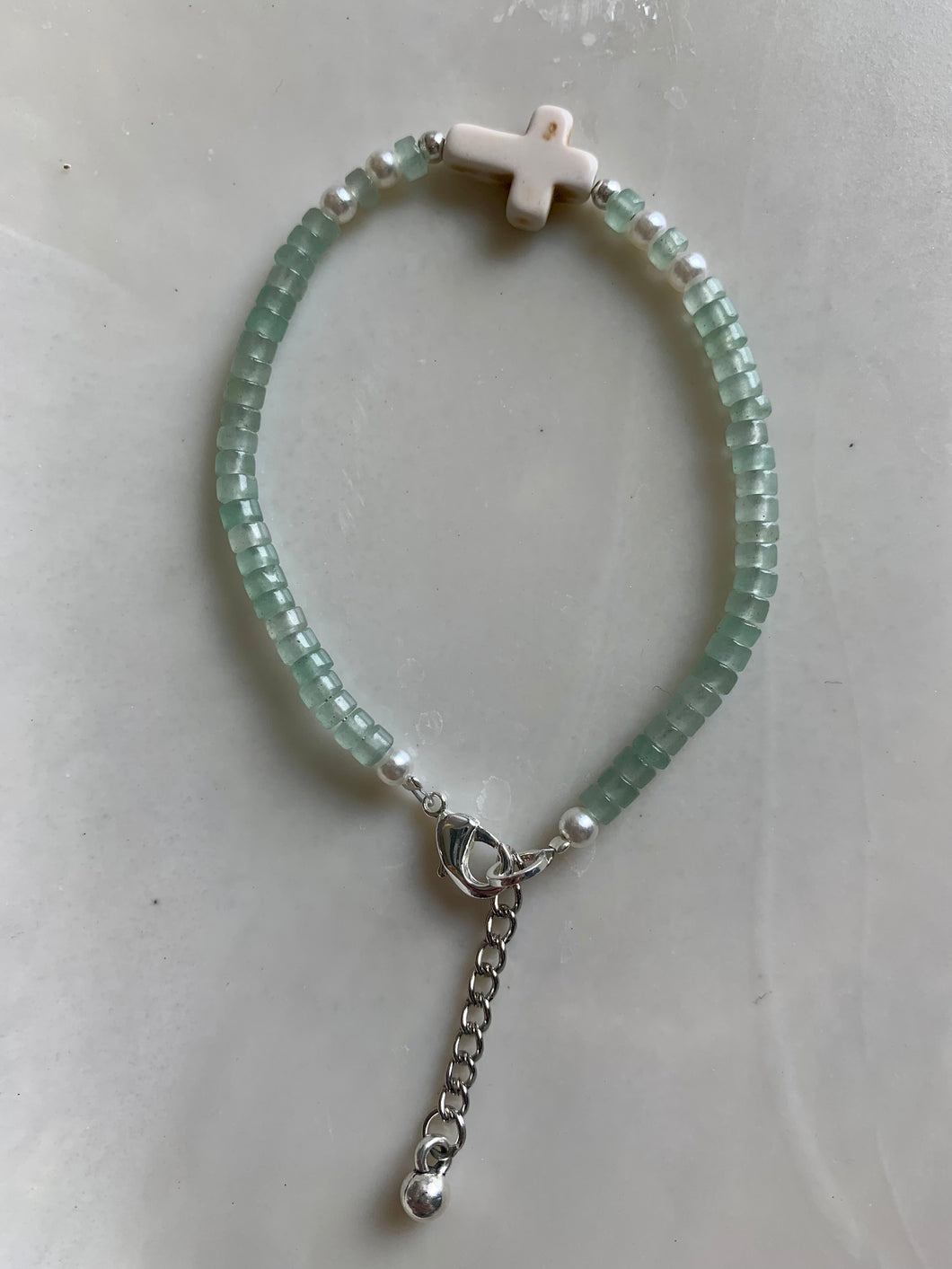 Green Aventurine Heishi Bead Bracelet