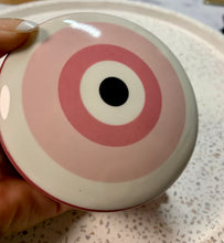 Load image into Gallery viewer, Pink Evil Eye Trinket Jars.
