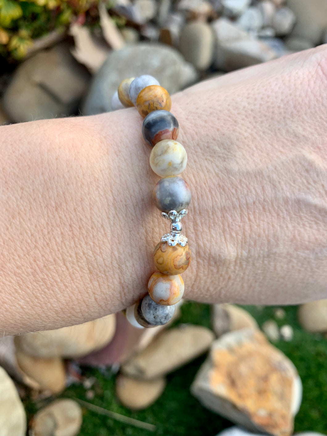 Crazy Lace Agate Bracelet