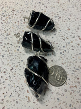 Load image into Gallery viewer, Black Obsidian Spiral Pendants (No Chain included)
