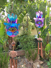 Load image into Gallery viewer, Hamsa Hand Two Tone Wind Chime
