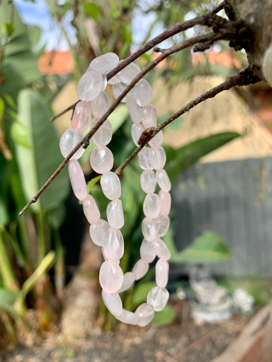 Rose Quartz Nugget Bracelet